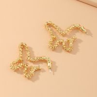 Fashion Jewelry New Taro Purple Simple Hollow Earrings Retro Butterfly Earrings Wholesale Nihaojewelry main image 3