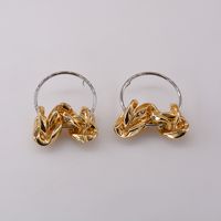 Chaîne Ovale Grand Cercle Boucles D&#39;oreilles Vent Froid Mode Boucles D&#39;oreilles En Gros Nihaojewelry main image 1