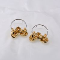 Chaîne Ovale Grand Cercle Boucles D&#39;oreilles Vent Froid Mode Boucles D&#39;oreilles En Gros Nihaojewelry main image 4