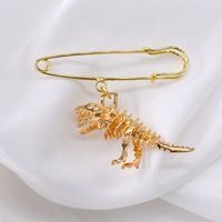 Brooch Anti-glare Buckle Word Pin Fixed Clothes Cardigan Small Dinosaur Pin Brooch Wholesale Nihaojewelry main image 3