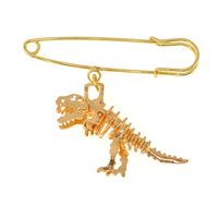 Brooch Anti-glare Buckle Word Pin Fixed Clothes Cardigan Small Dinosaur Pin Brooch Wholesale Nihaojewelry main image 6