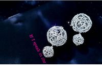 Korean Retro Hollow Ball Double-sided Earrings Popular Exaggerated Fashion Earrings Wholesale Nihaojewelry main image 5