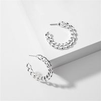 Fashion Geometric Shape Metal Flat Chain Earrings Exaggerated Large Earrings Wholesale Nihaojewelry main image 3