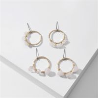 Fashion Natural Opal Powder Crystal Stone Winding Earrings Wholesale Nihaojewelry main image 1