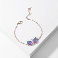 Jewelry Summer Color Transparent Multicolor Acrylic Butterfly Wing Bracelet Bracelet Lady Wholesale Nihaojewelry main image 3