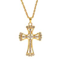 Exaggerated Long Section Cross Hip-hop Necklace Creative Fashion Pendant Jewelry Wholesale Nihaojewelry sku image 1