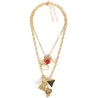 Diy Personalized Wild New Alternative Love Metal Micro Diamond Pendant Necklace Wholesale Nihaojewelry sku image 1