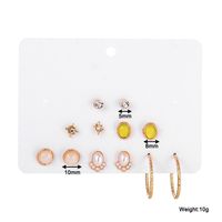 New Jewelry One Week Earring Set Combination 6 Pairs Of Mini Simple C-shaped Imitation Pearl Earrings Wholesale Nihaojewelry sku image 1