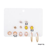 Nouveaux Bijoux Une Semaine Boucle D'oreille Ensemble Combinaison 6 Paires De Mini Simples Boucles D'oreilles En Forme De C Imitation Perle En Gros Nihaojewelry sku image 1