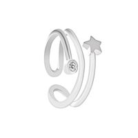 Ear Clip Earrings Retro C-shaped Ear Clip Personality Leaves Painless Ear Bone Clip Cartilage U-shaped Earrings sku image 22
