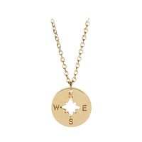 Explosion Models Outdoor Necklace Creative Fashion Compass Letter Pendant Necklace Accessories Wholesale Nihaojewelry sku image 1