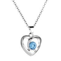 Coeur Creux Pêche Coeur Collier Cadeau De Saint Valentin Mode En Forme De Coeur Diamant Pendentif Collier Accessoires En Gros Nihaojewelry sku image 2