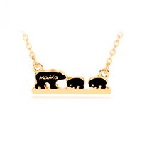 Drop Oil Alphabet Mama Necklace Cute Little Bear Mother Pendant Necklace Accessories Wholesale Nihaojewelry sku image 5