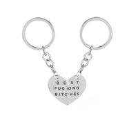 Love Drop Oil Alphabet Necklace Clavicle Chain Love Splicing Good Friend Necklace Wholesale Nihaojewelry sku image 2