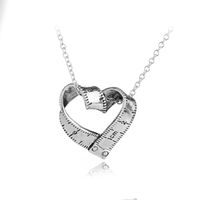Scale Necklace Clavicle Chain Creative Retro Heart-shaped Rotating Tape Measure Pendant Necklace Accessories Wholesale Nihaojewelry sku image 2