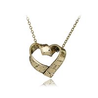 Scale Necklace Clavicle Chain Creative Retro Heart-shaped Rotating Tape Measure Pendant Necklace Accessories Wholesale Nihaojewelry sku image 1