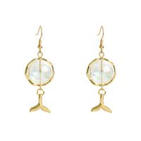 Fashion Simple Bubble Glass Ball  Earrings Simple Fish Tail Earrings  Wholesale sku image 1