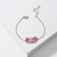 Jewelry Summer Color Transparent Multicolor Acrylic Butterfly Wing Bracelet Bracelet Lady Wholesale Nihaojewelry sku image 1