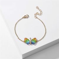 Jewelry Summer Color Transparent Multicolor Acrylic Butterfly Wing Bracelet Bracelet Lady Wholesale Nihaojewelry sku image 3