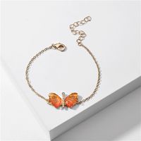 Jewelry Summer Color Transparent Multicolor Acrylic Butterfly Wing Bracelet Bracelet Lady Wholesale Nihaojewelry sku image 4