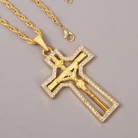 Creative Exaggerated Long Geometric Cross Item Hip Hop Chain Trend Pendant Jewelry Wholesale Nihaojewelry main image 5