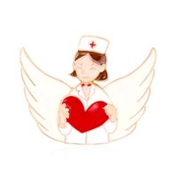 Hot Fashion Cartoon Corsage Love Nurse Angel Drip Brooch Hot Selling Western Accessories Wholesale Nihaojewelry main image 1