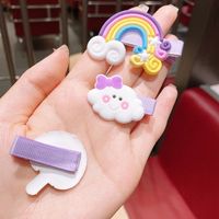 Rainbow Cloud Lollipop Color Hairpin Korean Children Cute Hairpin Little Girl Girl Baby Hair Accessories Clip main image 6