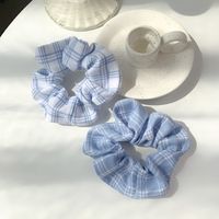 Idyllic Girl Hair Scrunchies Korean Girl Group Floral Lattice Fat Bowel Retro Large Bowel Hair Rope Wholesale Nihaojewelry main image 5