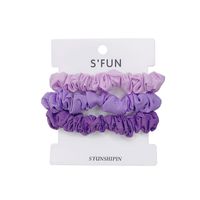 Summer Hair Scrunchies Hit Color Hair Circle Girl Heart Headwear Rubber Band Korean Suit Color Matching Fold Head Rope Wholesale Nihaojewelry main image 6