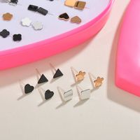 36 Pairs Of Boxed Korean Plastic Earrings Love Earrings Simple Earrings Set Combination Jewelry Wholesale Nihaojewelry main image 3
