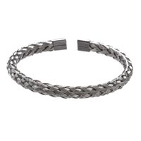 Titanium Steel Jewelry Twist Braided Steel Wire Opening Bracelet Simple All- Match Stainless Steel Jewelry Wholesale Nihaojewelry main image 5