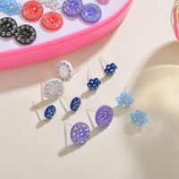 Grenz Überschreitende Heiß Verkaufte Koreanische Ohrringe Explosive Modelle 36 Paar Liebes Geschenk Boxen Farbe Diamant Mode Kunststoff Ohrringe Großhandel main image 3