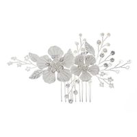 Bridal Jewelry Elegant White Flowers Pearls Combs Hand-beaded Hair Comb Wedding Wholesale Nihaojewelry main image 6