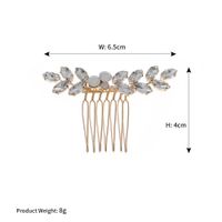 Simple Small Plug Comb Exquisite Glass Rhinestone Plate Hair Accessories Bride Wedding Dress Head Jewelry Wholesale Nihaojewelry main image 6