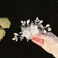 Corée Mariage Mariée Tête Fleur Rose Fleur Coiffure Vêtements Plaque Cheveux Plug Peigne En Gros Nihaojewelry main image 5