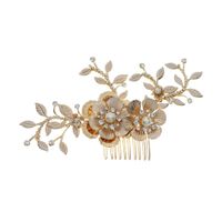 Bride Plug Comb Palace Style Retro Gold Hair Comb Elegant Crystal Wholesale Nihaojewelry main image 6