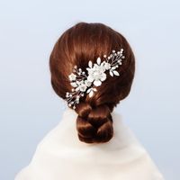 French Cold And Elegant Headdress White Flowers Inserted Comb Wedding Dress Banquet Jewelry Wholesale Nihaojewelry main image 3