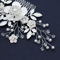 French Cold And Elegant Headdress White Flowers Inserted Comb Wedding Dress Banquet Jewelry Wholesale Nihaojewelry main image 5