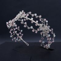 Creative Bridal Jewelry Braided Crystal Crown Side Pressure Hair Hoop Photo Accessories Wholesale Nihaojewelry main image 1
