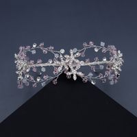 Creative Bridal Jewelry Braided Crystal Crown Side Pressure Hair Hoop Photo Accessories Wholesale Nihaojewelry main image 3