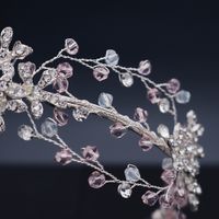 Creative Bridal Jewelry Braided Crystal Crown Side Pressure Hair Hoop Photo Accessories Wholesale Nihaojewelry main image 4