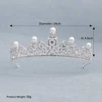 Retro Pearl Crown Alloy Rhinestone Hollow Hair Accessories Bridal Jewelry Wholesale Nihaojewelry main image 6