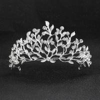 Koreanische Hochzeits Braut Fairy Kopfschmuck Olive Branch Legierung Strass Hochzeits Krone Geburtstags Feier Kleid Haarschmuck main image 3