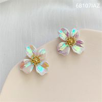 Korean Colorful Flower Earrings New Simple Super Fairy Earrings Sweet Girl Earrings Wholesale Nihaojewelry main image 4