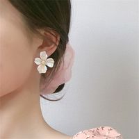 Korean Colorful Flower Earrings New Simple Super Fairy Earrings Sweet Girl Earrings Wholesale Nihaojewelry main image 5