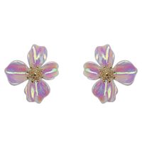 Korean Colorful Flower Earrings New Simple Super Fairy Earrings Sweet Girl Earrings Wholesale Nihaojewelry main image 6
