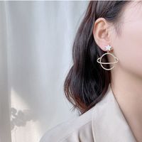 Korean Fashion  Rhinestone Planet Earrings Drop Oil Earrings Femininity Wholesale Nihaojewelry main image 4