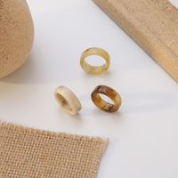 Korean Amber Simple Ring Acrylic Acetate Design Mixed Color Ring Wholesale Nihaojewelry main image 4