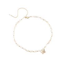 Perlen Armband Weiblich Ins Nischen Design Einfache Wald Schmetterling Exquisite Barock Perlen Armband Halskette main image 6