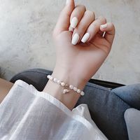 Girl Style Bracelet Elegant Freshwater Pearl Crystal Flower Bracelet Wholesale Nihaojewelry main image 5